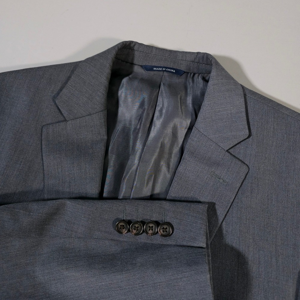 Ralph Ralph Lauren Blazer Mens 43R Grey 100% Wool Two Button Sport Coat